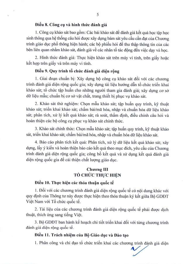 TOÀN VĂN: Thông tư 08/2026/TT-BGDĐT đánh giá diện rộng quốc gia chất lượng giáo dục phổ thông- Ảnh 6.