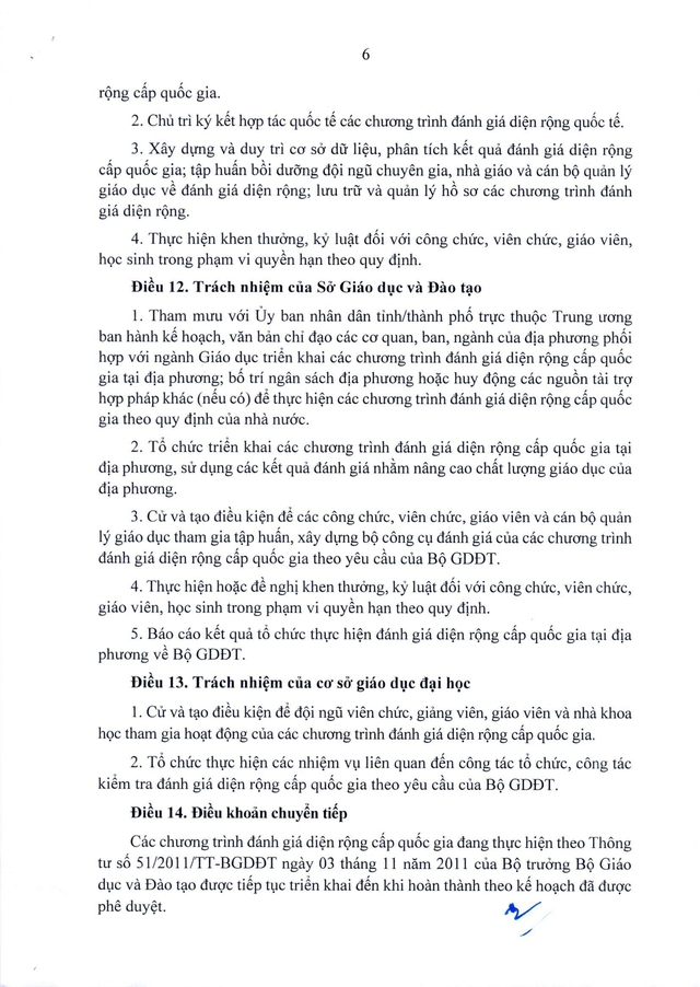 TOÀN VĂN: Thông tư 08/2026/TT-BGDĐT đánh giá diện rộng quốc gia chất lượng giáo dục phổ thông- Ảnh 7.