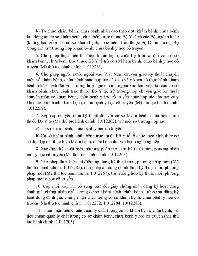 Hướng dẫn phân cấp giải quyết thủ tục hành chính trong khám, chữa bệnh - Ảnh 3.