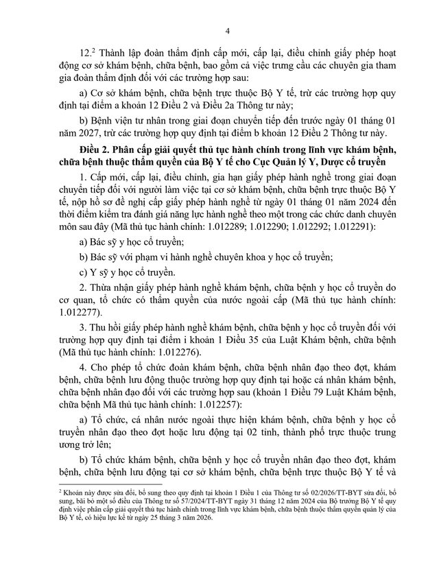 Hướng dẫn phân cấp giải quyết thủ tục hành chính trong khám, chữa bệnh - Ảnh 4.