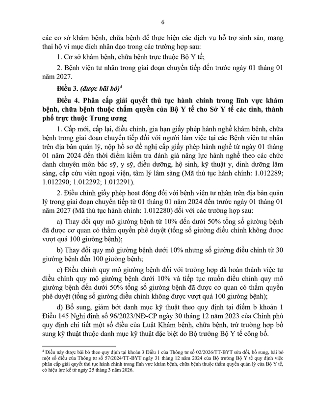 Hướng dẫn phân cấp giải quyết thủ tục hành chính trong khám, chữa bệnh - Ảnh 6.