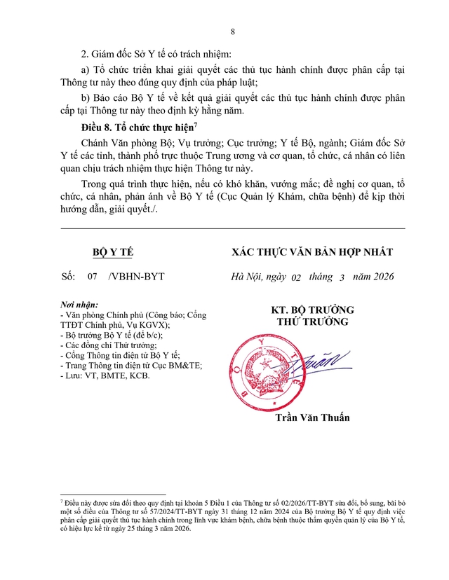 Hướng dẫn phân cấp giải quyết thủ tục hành chính trong khám, chữa bệnh - Ảnh 8.