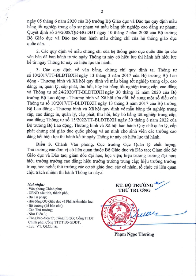 Quy chế mới về văn bằng, chứng chỉ của hệ thống giáo dục quốc dân- Ảnh 3.
