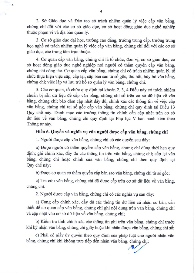 Quy chế mới về văn bằng, chứng chỉ của hệ thống giáo dục quốc dân- Ảnh 7.