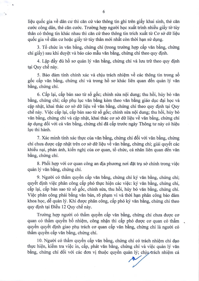 Quy chế mới về văn bằng, chứng chỉ của hệ thống giáo dục quốc dân- Ảnh 9.