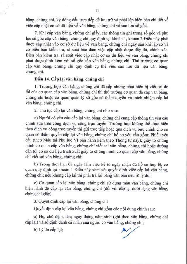 Quy chế mới về văn bằng, chứng chỉ của hệ thống giáo dục quốc dân- Ảnh 14.
