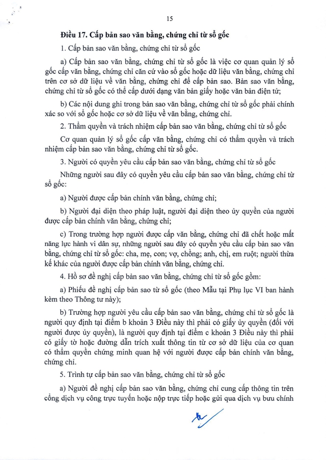 Quy chế mới về văn bằng, chứng chỉ của hệ thống giáo dục quốc dân- Ảnh 18.