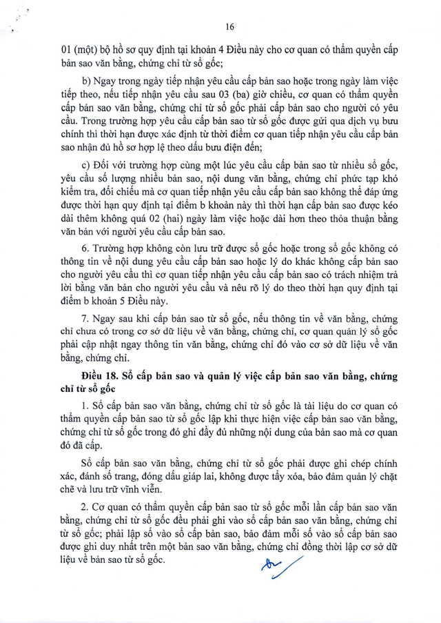 Quy chế mới về văn bằng, chứng chỉ của hệ thống giáo dục quốc dân- Ảnh 19.