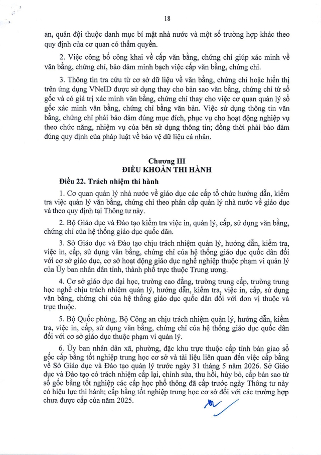 Quy chế mới về văn bằng, chứng chỉ của hệ thống giáo dục quốc dân- Ảnh 21.