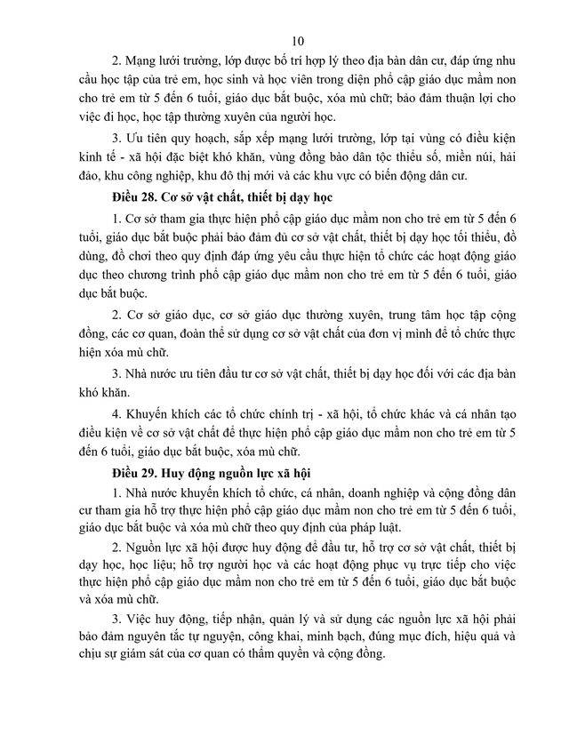 Đề xuất quy định phổ cập giáo dục mầm non cho trẻ 5 - 6 tuổi, giáo dục bắt buộc, xóa mù chữ- Ảnh 12.