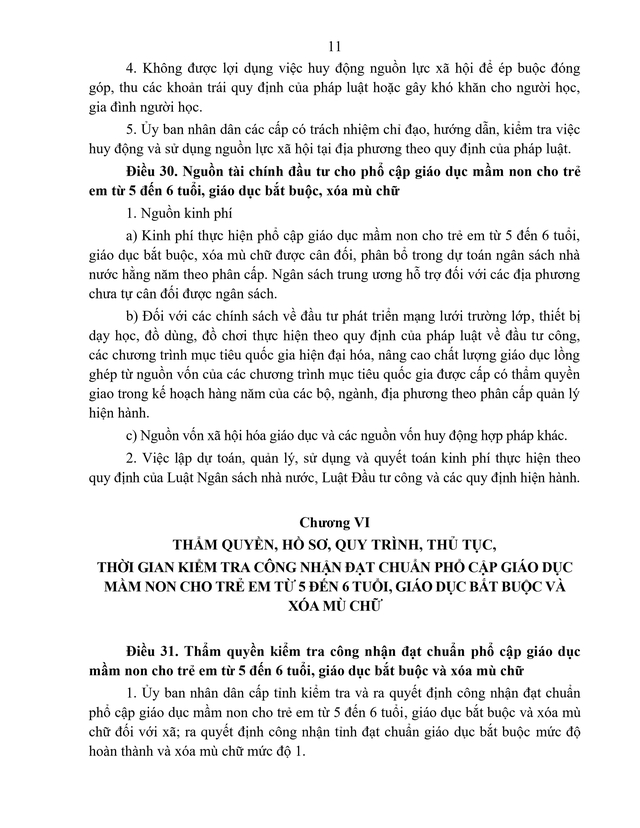 Đề xuất quy định phổ cập giáo dục mầm non cho trẻ 5 - 6 tuổi, giáo dục bắt buộc, xóa mù chữ- Ảnh 13.