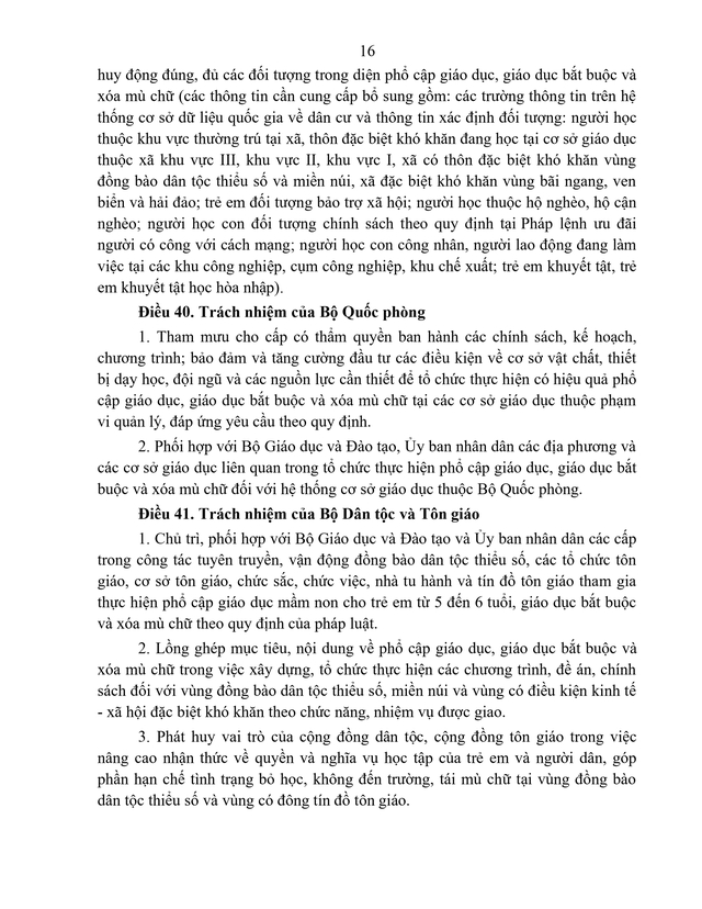 Đề xuất quy định phổ cập giáo dục mầm non cho trẻ 5 - 6 tuổi, giáo dục bắt buộc, xóa mù chữ- Ảnh 18.