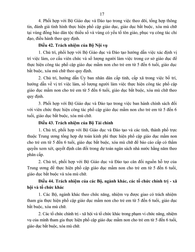 Đề xuất quy định phổ cập giáo dục mầm non cho trẻ 5 - 6 tuổi, giáo dục bắt buộc, xóa mù chữ- Ảnh 19.