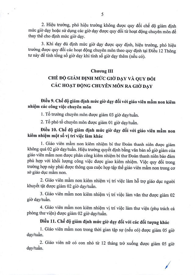 TOÀN VĂN: Thông tư 11/2026/TT-BGDĐT quy định chế độ làm việc với giáo viên mầm non- Ảnh 6.