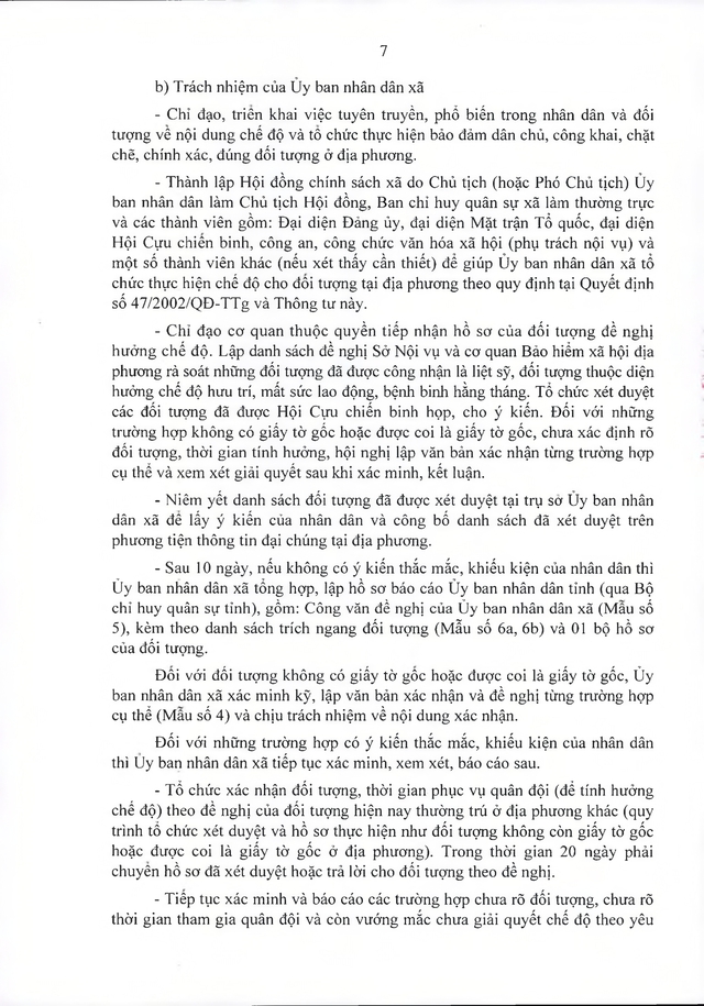 Chế độ với quân nhân, công nhân viên quốc phòng tham gia chống Pháp phục viên từ 31/12/1960 về trước- Ảnh 7.