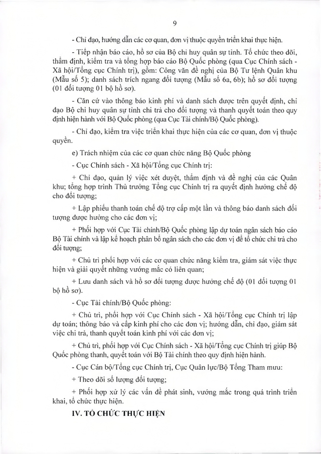 Chế độ với quân nhân, công nhân viên quốc phòng tham gia chống Pháp phục viên từ 31/12/1960 về trước- Ảnh 9.