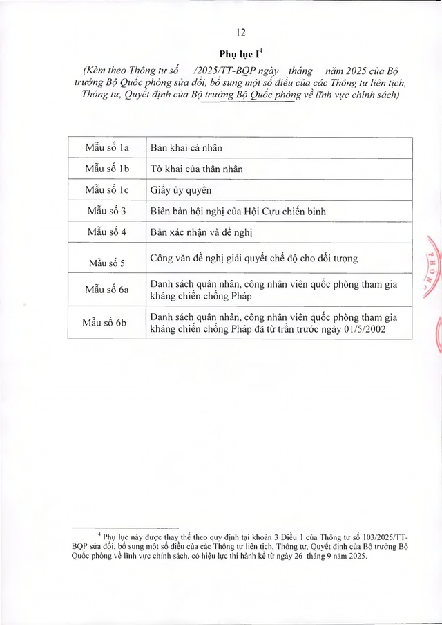 Chế độ với quân nhân, công nhân viên quốc phòng tham gia chống Pháp phục viên từ 31/12/1960 về trước- Ảnh 12.