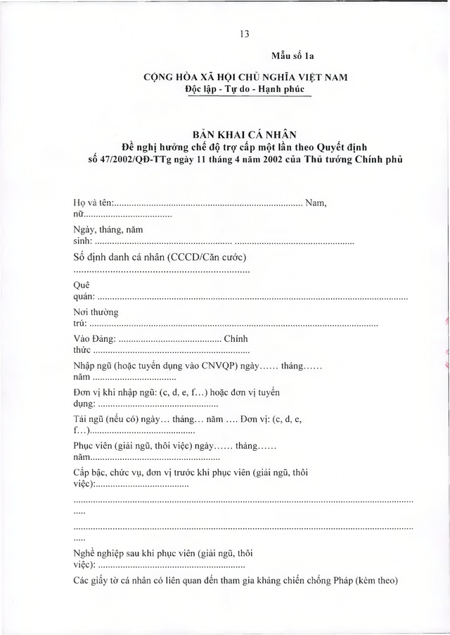 Chế độ với quân nhân, công nhân viên quốc phòng tham gia chống Pháp phục viên từ 31/12/1960 về trước- Ảnh 13.