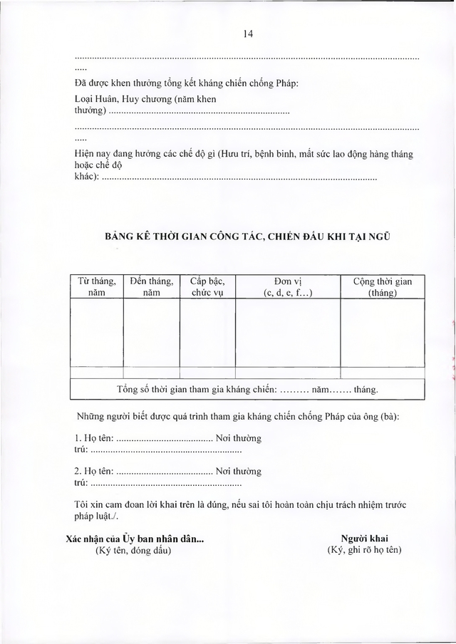 Chế độ với quân nhân, công nhân viên quốc phòng tham gia chống Pháp phục viên từ 31/12/1960 về trước- Ảnh 14.