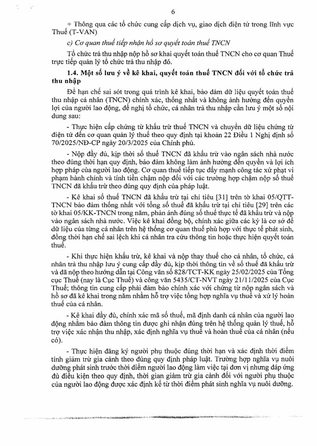 Hướng dẫn quyết toán thuế thu nhập cá nhân đối với thu nhập từ tiền lương, tiền công- Ảnh 6.