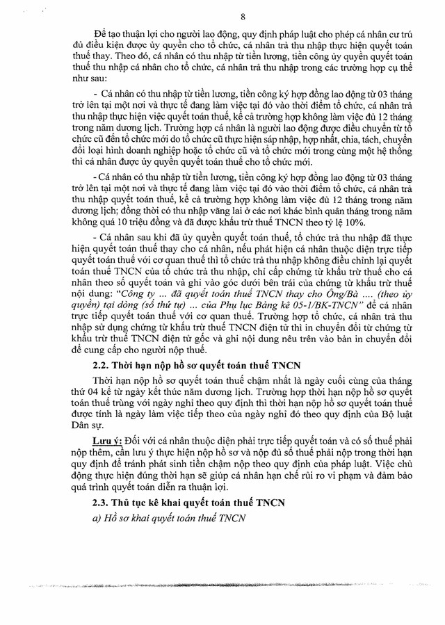 Hướng dẫn quyết toán thuế thu nhập cá nhân đối với thu nhập từ tiền lương, tiền công- Ảnh 8.