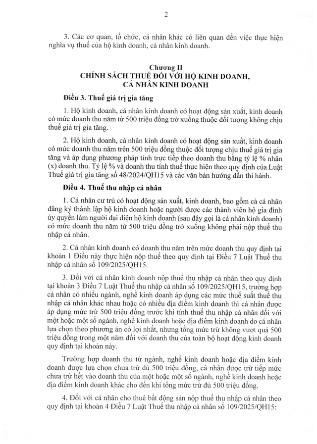 TOÀN VĂN: Nghị định 68/2026/NĐ-CP quy định về chính sách thuế, quản lý thuế với hộ kinh doanh- Ảnh 2.