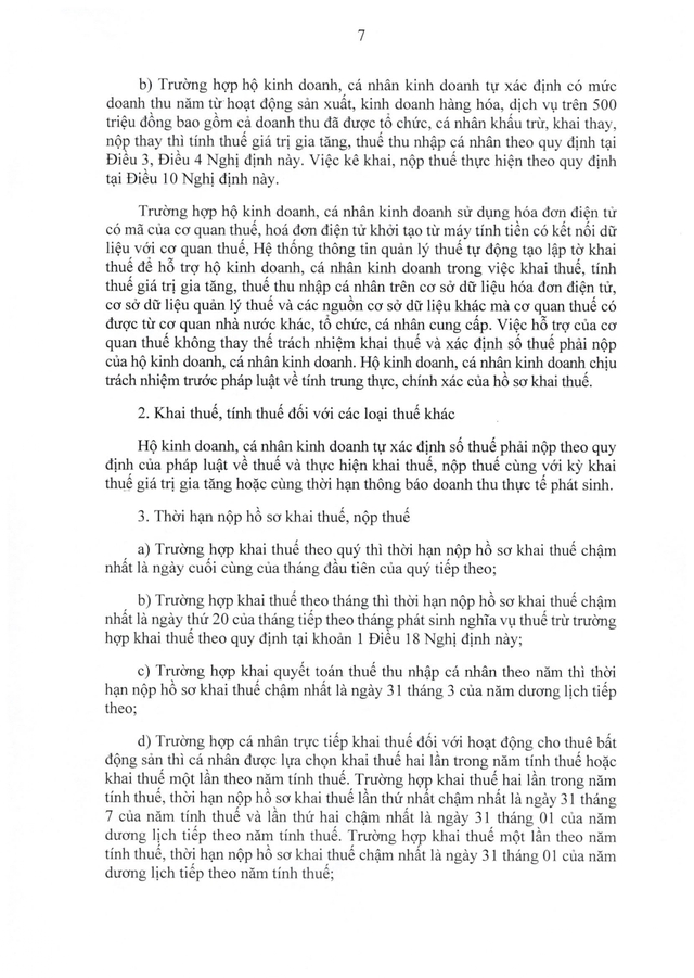 TOÀN VĂN: Nghị định 68/2026/NĐ-CP quy định về chính sách thuế, quản lý thuế với hộ kinh doanh- Ảnh 7.