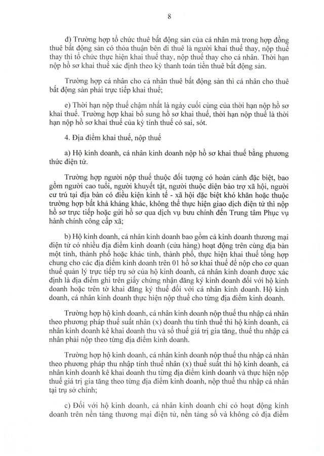 TOÀN VĂN: Nghị định 68/2026/NĐ-CP quy định về chính sách thuế, quản lý thuế với hộ kinh doanh- Ảnh 8.