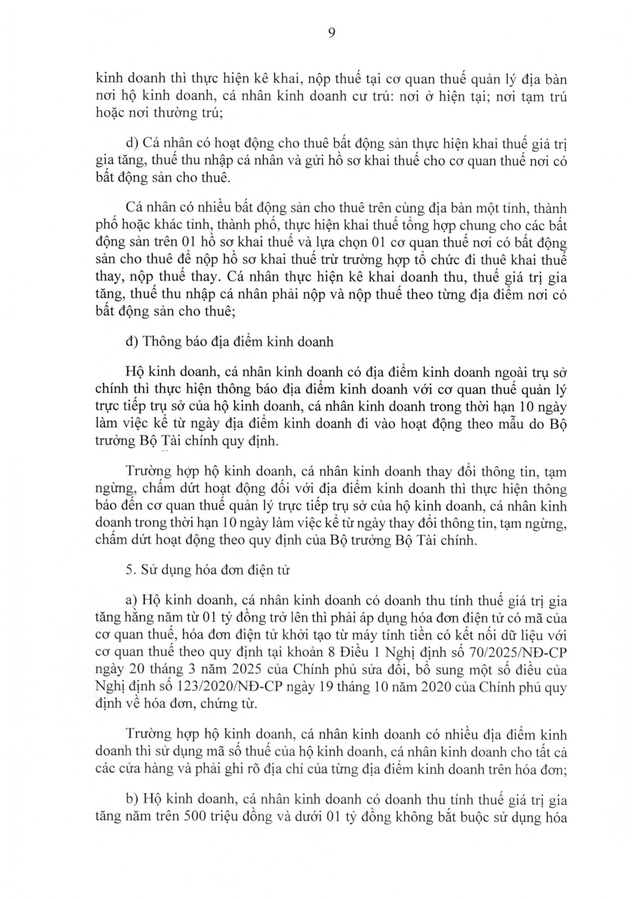 TOÀN VĂN: Nghị định 68/2026/NĐ-CP quy định về chính sách thuế, quản lý thuế với hộ kinh doanh- Ảnh 9.