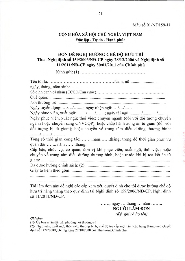 Chế độ hưu trí với quân nhân trực tiếp tham gia kháng chiến chống Mỹ từ 30/4/1975 về trước có từ 20 năm trong Quân đội đã xuất ngũ- Ảnh 21.