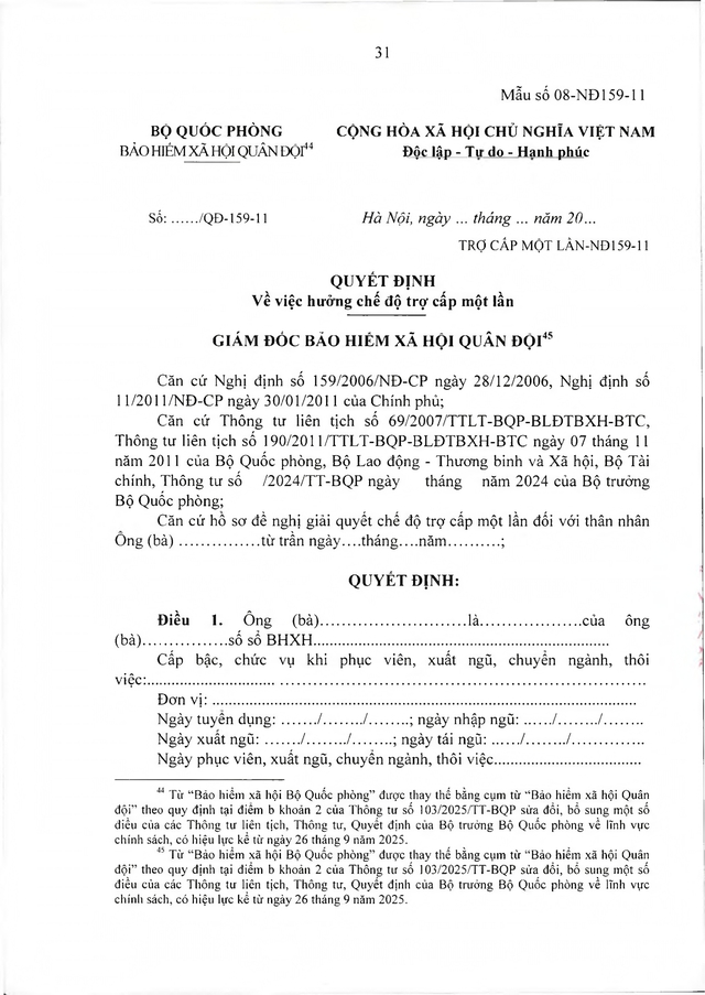 Chế độ hưu trí với quân nhân trực tiếp tham gia kháng chiến chống Mỹ từ 30/4/1975 về trước có từ 20 năm trong Quân đội đã xuất ngũ- Ảnh 31.