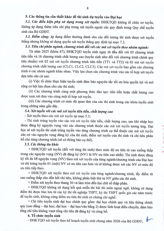 Đại học Kinh tế Quốc dân tuyển sinh 2026 gần 9.000 chỉ tiêu - Ảnh 8.