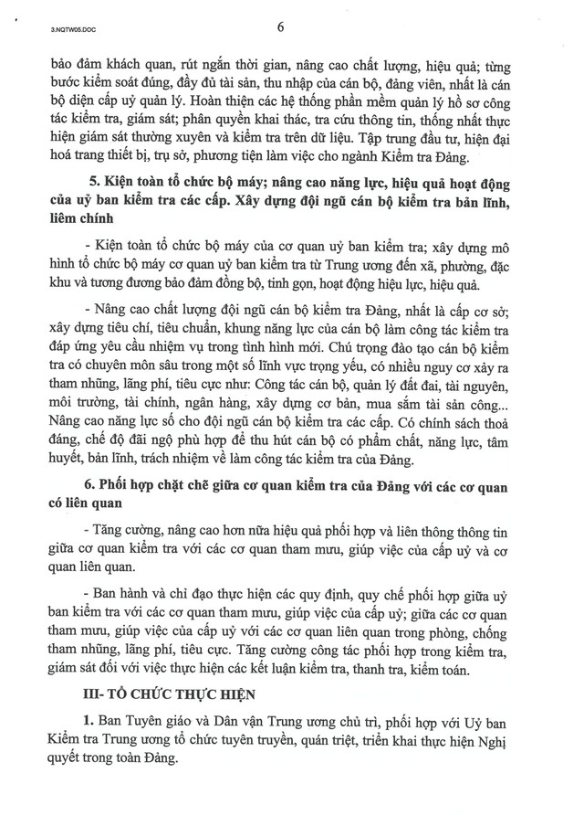 TOÀN VĂN: Nghị quyết số 05-NQ/TW Hội nghị Trung ương 2 khóa XIV về đổi mới, nâng cao hiệu lực công tác kiểm tra, giám sát và kỷ luật đảng- Ảnh 8. TOÀN VĂN: Nghị quyết số 05-NQ/TW Hội nghị Trung ương 2 khóa XIV về đổi mới, nâng cao hiệu lực công tác kiểm tra, giám sát và kỷ luật đảng- Ảnh 8.