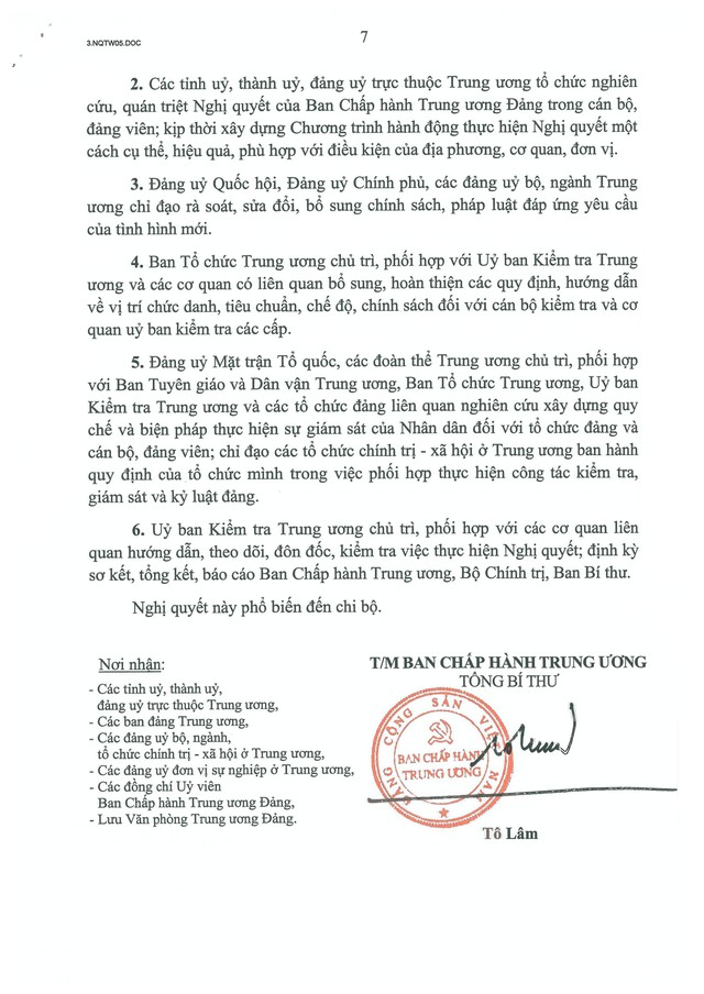 TOÀN VĂN: Nghị quyết số 05-NQ/TW Hội nghị Trung ương 2 khóa XIV về đổi mới, nâng cao hiệu lực công tác kiểm tra, giám sát và kỷ luật đảng- Ảnh 9. TOÀN VĂN: Nghị quyết số 05-NQ/TW Hội nghị Trung ương 2 khóa XIV về đổi mới, nâng cao hiệu lực công tác kiểm tra, giám sát và kỷ luật đảng- Ảnh 9.