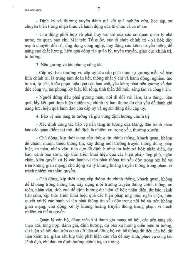 TOÀN VĂN: Quy định số 19-QĐ/TW về công tác chính trị, tư tưởng trong Đảng- Ảnh 8.