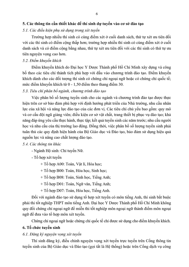 TUYỂN SINH 2026: Phương thức, chỉ tiêu tuyển sinh của Đại học Y Dược TP HCM- Ảnh 6. TUYỂN SINH 2026: Phương thức, chỉ tiêu tuyển sinh của Đại học Y Dược TP HCM- Ảnh 6.