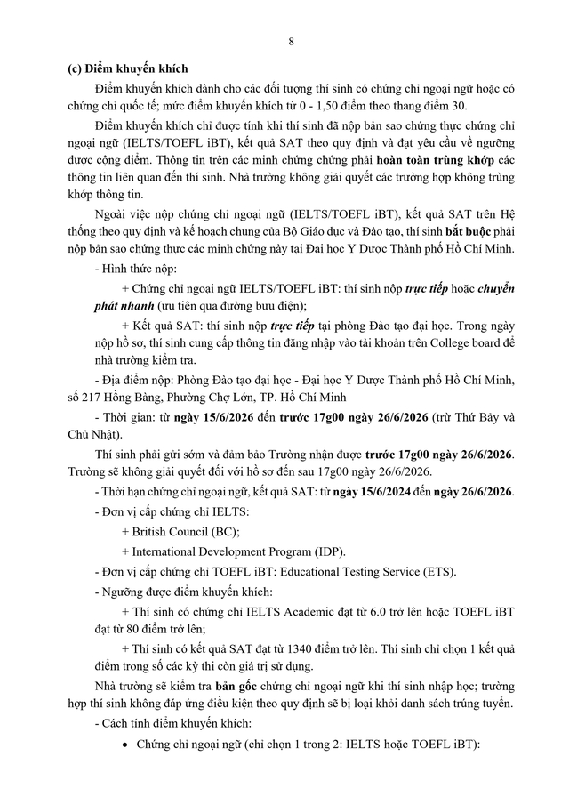 TUYỂN SINH 2026: Phương thức, chỉ tiêu tuyển sinh của Đại học Y Dược TP HCM- Ảnh 8. TUYỂN SINH 2026: Phương thức, chỉ tiêu tuyển sinh của Đại học Y Dược TP HCM- Ảnh 8.