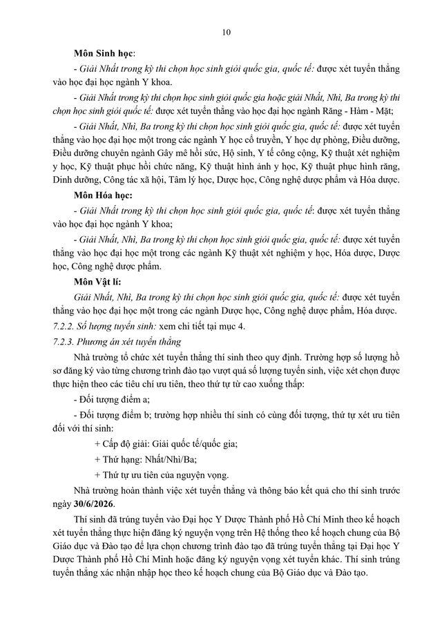 TUYỂN SINH 2026: Phương thức, chỉ tiêu tuyển sinh của Đại học Y Dược TP HCM- Ảnh 10. TUYỂN SINH 2026: Phương thức, chỉ tiêu tuyển sinh của Đại học Y Dược TP HCM- Ảnh 10.