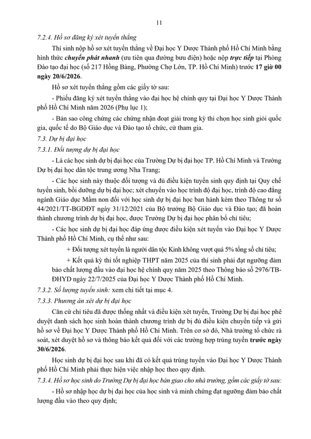 TUYỂN SINH 2026: Phương thức, chỉ tiêu tuyển sinh của Đại học Y Dược TP HCM- Ảnh 11. TUYỂN SINH 2026: Phương thức, chỉ tiêu tuyển sinh của Đại học Y Dược TP HCM- Ảnh 11.