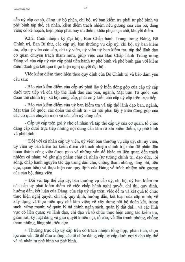QUY ĐỊNH SỐ 20-QĐ/TW VỀ THI HÀNH ĐIỀU LỆ ĐẢNG- Ảnh 15. QUY ĐỊNH SỐ 20-QĐ/TW VỀ THI HÀNH ĐIỀU LỆ ĐẢNG- Ảnh 15.