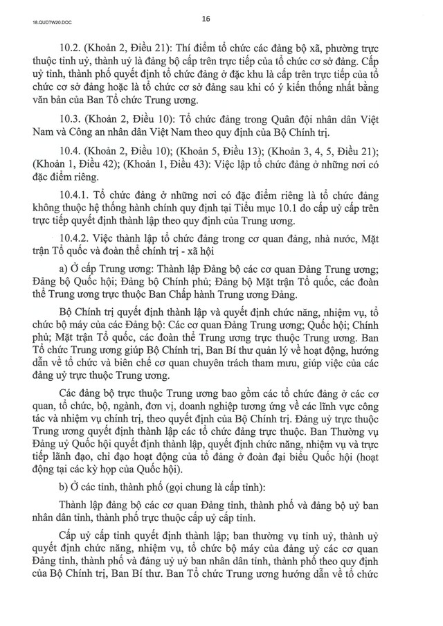 QUY ĐỊNH SỐ 20-QĐ/TW VỀ THI HÀNH ĐIỀU LỆ ĐẢNG- Ảnh 17. QUY ĐỊNH SỐ 20-QĐ/TW VỀ THI HÀNH ĐIỀU LỆ ĐẢNG- Ảnh 17.