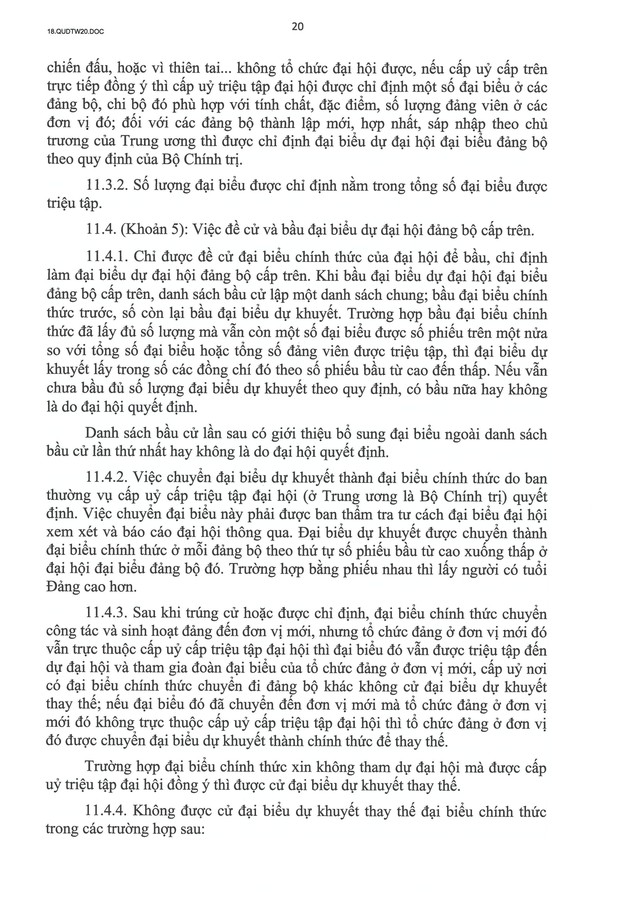 QUY ĐỊNH SỐ 20-QĐ/TW VỀ THI HÀNH ĐIỀU LỆ ĐẢNG- Ảnh 21. QUY ĐỊNH SỐ 20-QĐ/TW VỀ THI HÀNH ĐIỀU LỆ ĐẢNG- Ảnh 21.