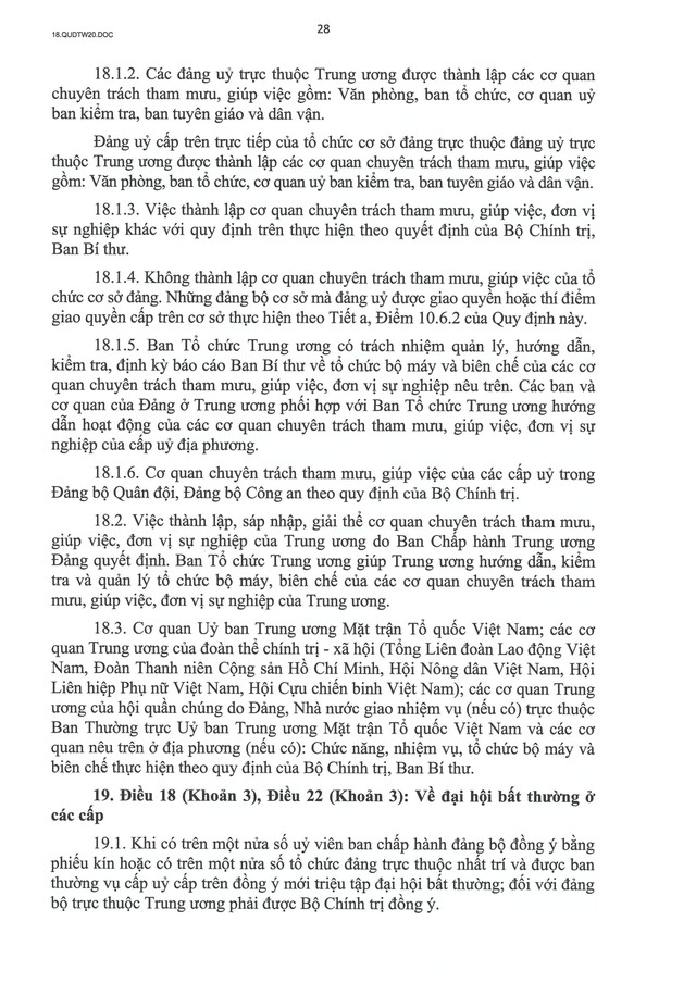 QUY ĐỊNH SỐ 20-QĐ/TW VỀ THI HÀNH ĐIỀU LỆ ĐẢNG- Ảnh 29. QUY ĐỊNH SỐ 20-QĐ/TW VỀ THI HÀNH ĐIỀU LỆ ĐẢNG- Ảnh 29.