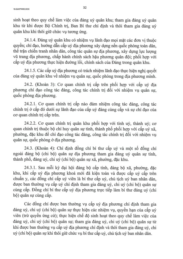 QUY ĐỊNH SỐ 20-QĐ/TW VỀ THI HÀNH ĐIỀU LỆ ĐẢNG- Ảnh 33. QUY ĐỊNH SỐ 20-QĐ/TW VỀ THI HÀNH ĐIỀU LỆ ĐẢNG- Ảnh 33.