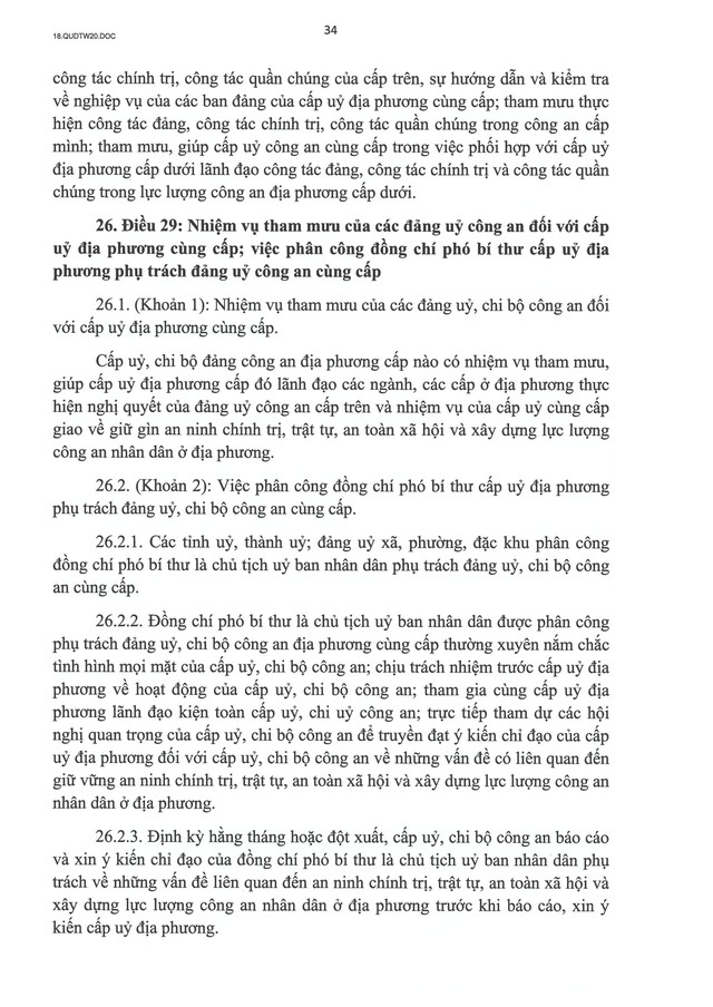 QUY ĐỊNH SỐ 20-QĐ/TW VỀ THI HÀNH ĐIỀU LỆ ĐẢNG- Ảnh 35. QUY ĐỊNH SỐ 20-QĐ/TW VỀ THI HÀNH ĐIỀU LỆ ĐẢNG- Ảnh 35.