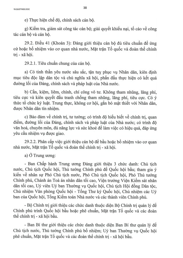 QUY ĐỊNH SỐ 20-QĐ/TW VỀ THI HÀNH ĐIỀU LỆ ĐẢNG- Ảnh 39. QUY ĐỊNH SỐ 20-QĐ/TW VỀ THI HÀNH ĐIỀU LỆ ĐẢNG- Ảnh 39.