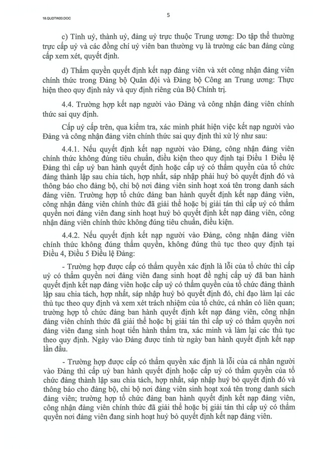 QUY ĐỊNH SỐ 20-QĐ/TW VỀ THI HÀNH ĐIỀU LỆ ĐẢNG- Ảnh 6. QUY ĐỊNH SỐ 20-QĐ/TW VỀ THI HÀNH ĐIỀU LỆ ĐẢNG- Ảnh 6.