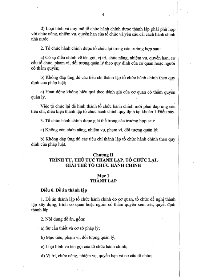 TOÀN VĂN: Nghị định 121/2026/NĐ-CP quy định về thành lập, tổ chức lại, giải thể tổ chức hành chính- Ảnh 4.