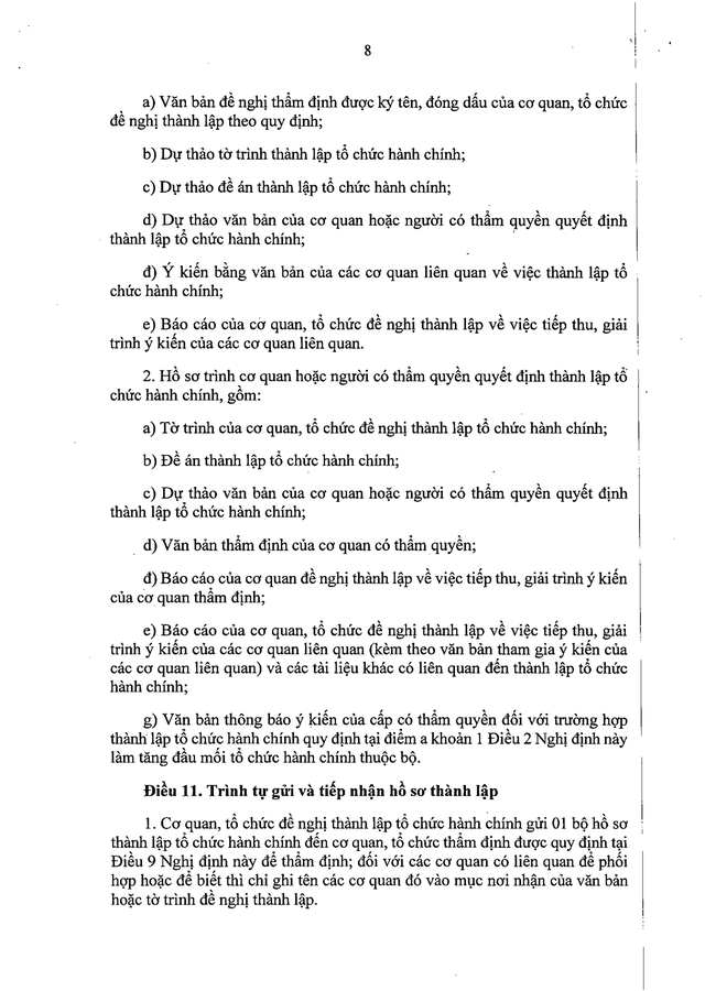 TOÀN VĂN: Nghị định 121/2026/NĐ-CP quy định về thành lập, tổ chức lại, giải thể tổ chức hành chính- Ảnh 8.