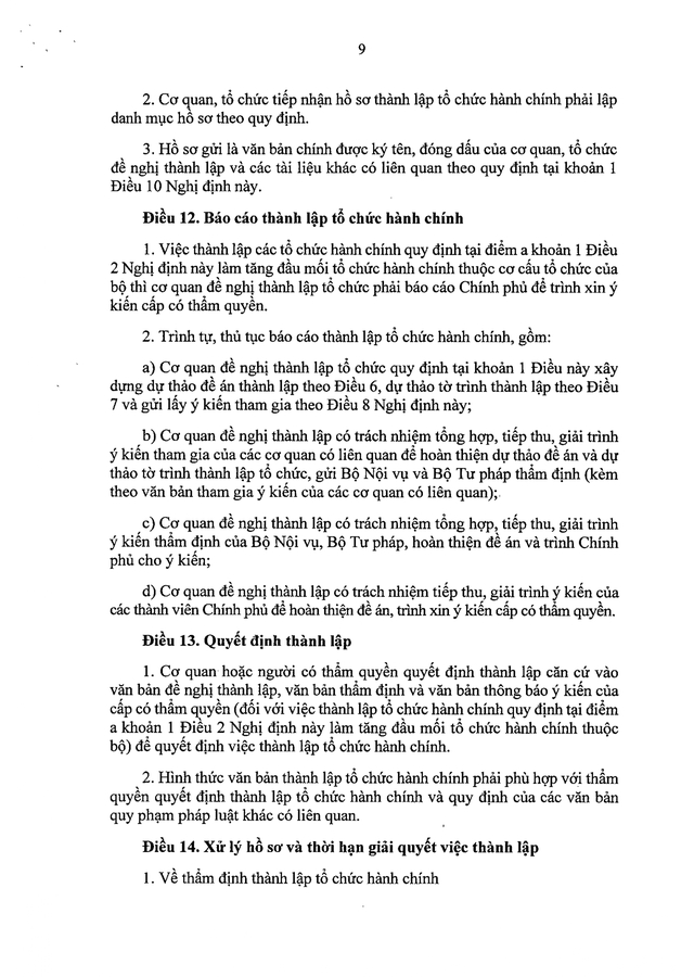 TOÀN VĂN: Nghị định 121/2026/NĐ-CP quy định về thành lập, tổ chức lại, giải thể tổ chức hành chính- Ảnh 9.